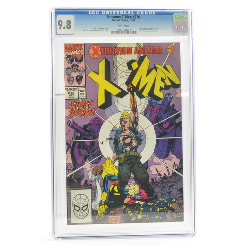 69 - Graded Comic Book Interest Comprising Uncanny X-Men #270 - Marvel Comics 11/90 - Chris Claremont Sto... 