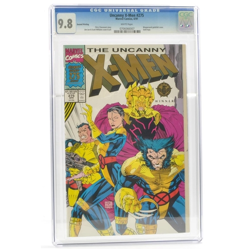 83 - Graded Comic Book Interest Comprising Uncanny X-Men #275- Marvel Comics - 4/91 - Second Printing - C... 