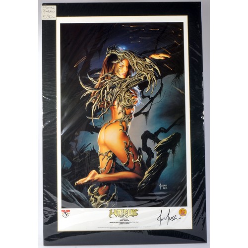 214 - A Limited Edition Signed (large) Artwork Print depicting Witchblade by Joe Jusko.