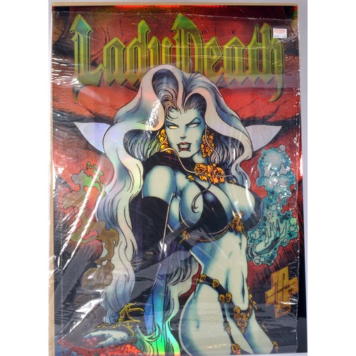 215 - Ladydeath Holographic large artwork poster.