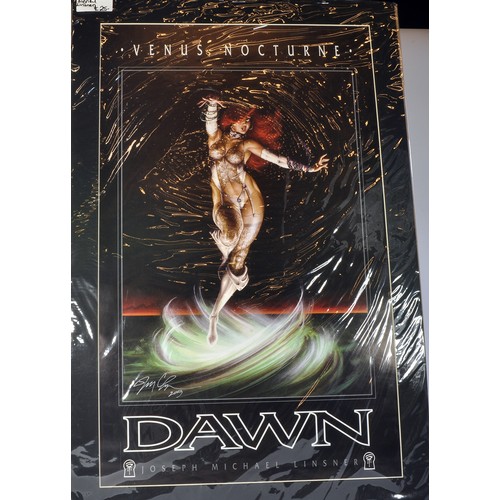 216 - A Signed (large) Artwork Print depicting Dawn by Jospeth Michael Linsner.