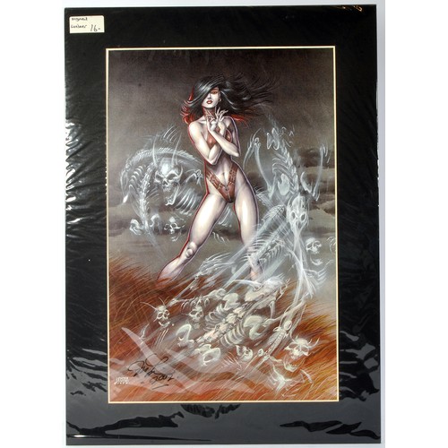 220 - A Signed Artwork Print depicting Witchblade by Jospeth Michael Linsner.