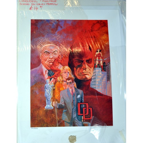 221 - A signed Artwork Montage depicting Daredevil by Gray Morrow.