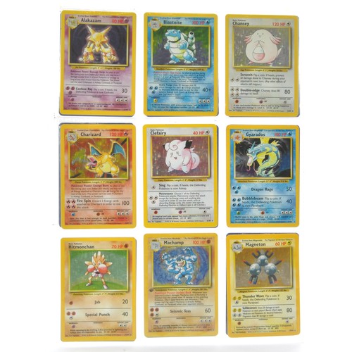 226 - Pokemon Cards comprising Basic Series - 102/102 cards. Sealed within binder sheets as shown.