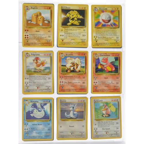 226 - Pokemon Cards comprising Basic Series - 102/102 cards. Sealed within binder sheets as shown.