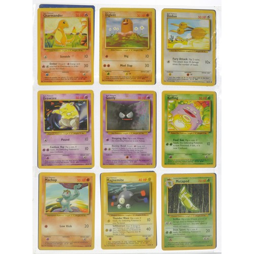 226 - Pokemon Cards comprising Basic Series - 102/102 cards. Sealed within binder sheets as shown.