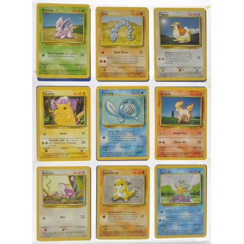 226 - Pokemon Cards comprising Basic Series - 102/102 cards. Sealed within binder sheets as shown.