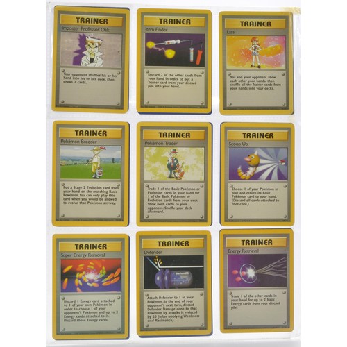 226 - Pokemon Cards comprising Basic Series - 102/102 cards. Sealed within binder sheets as shown.