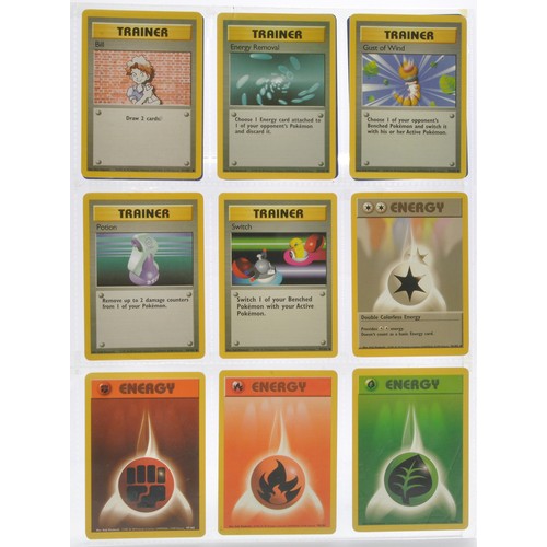 226 - Pokemon Cards comprising Basic Series - 102/102 cards. Sealed within binder sheets as shown.