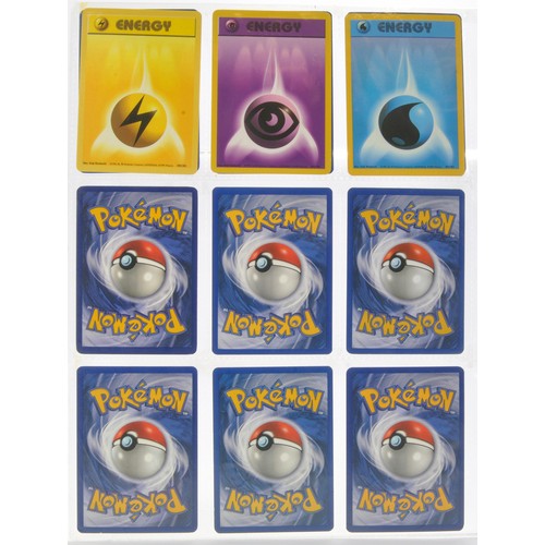 226 - Pokemon Cards comprising Basic Series - 102/102 cards. Sealed within binder sheets as shown.