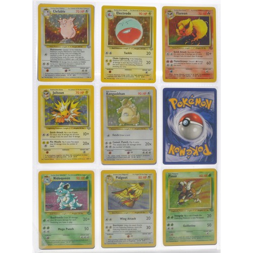 227 - Pokemon Cards comprising Jungle Series - 60/64 cards. Sealed within binder sheets as shown.