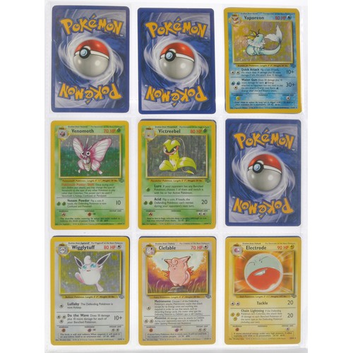 227 - Pokemon Cards comprising Jungle Series - 60/64 cards. Sealed within binder sheets as shown.