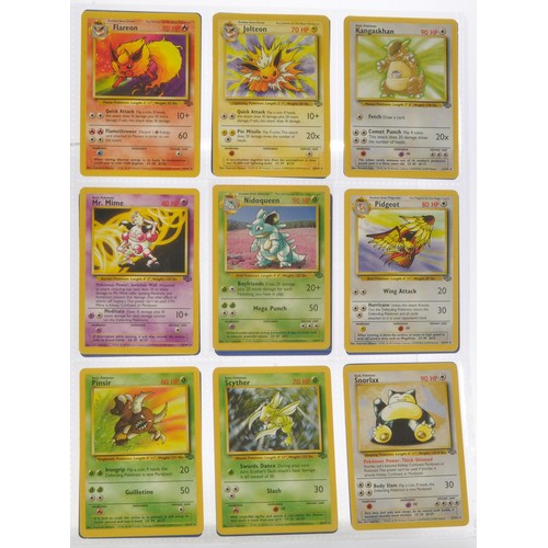 227 - Pokemon Cards comprising Jungle Series - 60/64 cards. Sealed within binder sheets as shown.