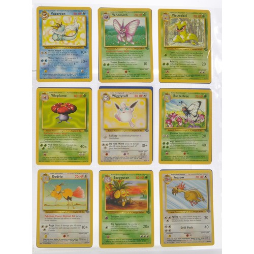 227 - Pokemon Cards comprising Jungle Series - 60/64 cards. Sealed within binder sheets as shown.