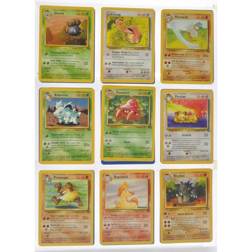 227 - Pokemon Cards comprising Jungle Series - 60/64 cards. Sealed within binder sheets as shown.