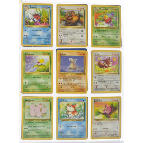 227 - Pokemon Cards comprising Jungle Series - 60/64 cards. Sealed within binder sheets as shown.