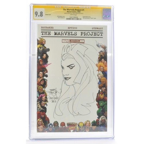 231 - Graded Comic Book Interest Comprising The Marvels Project #1 - Marvel Comics 10/09 - Signed & Sketch... 