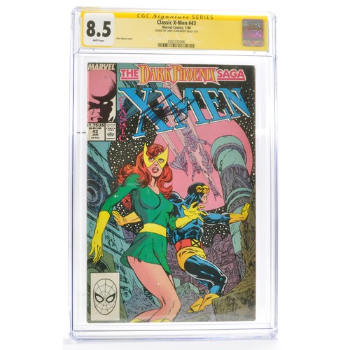 240 - Graded Comic Book Interest Comprising Classic X-Men #43 - Marvel Comics 1/90 - Signed by Chris Clare... 