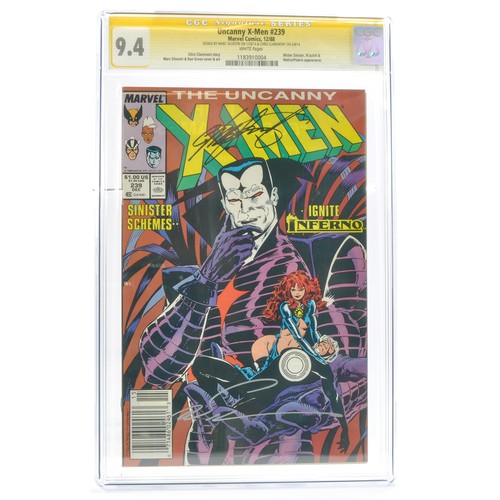 241 - Graded Comic Book Interest Comprising Uncanny X-Men #239 - Marvel Comics 12/88 - Signed by Marc Silv... 