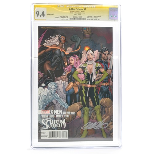 242 - Graded Comic Book Interest Comprising X-Men: Schism #4 - Marvel Comics - 11/11 - Signed by Frank Cho... 