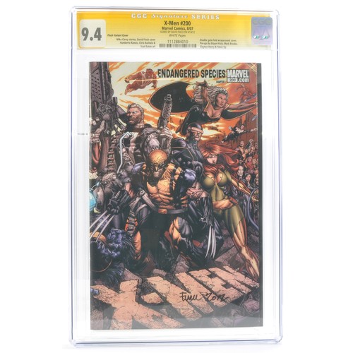 243 - Graded Comic Book Interest Comprising X-Men #200 - Marvel Comics 8/07 - Signed by David Finch on 4/1... 