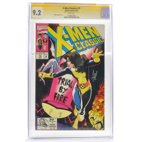 244 - Graded Comic Book Interest Comprising X-Men Classics #72 - Marvel Comics 6/92 - Signed by Adam Hughe... 