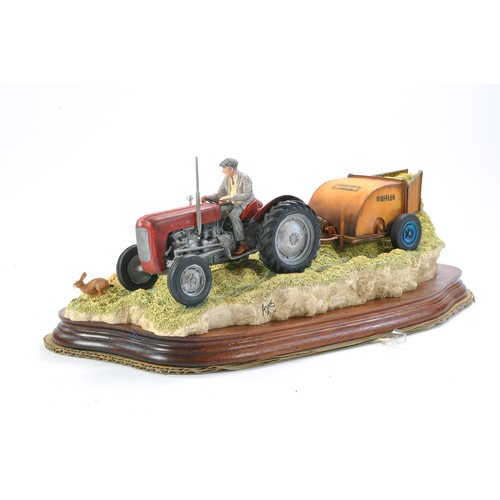 81 - Border Fine Arts Study comprising 'Hay Turning' to include Massey Ferguson 35 Tractor with Bamfords ... 