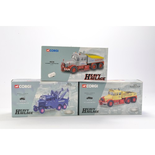 124 - Corgi Diecast Model Trucks comprising Heavy Haulage issues, as follows: 1) No. 17502 Scammell Constr... 