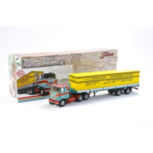 181 - Tekno Model Truck Issue comprising 1/50 Mack F700 in the livery of H.G.Brown. Limited Edition 15 0f ... 