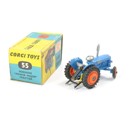 278 - Corgi No. 55 Fordson Power Major Tractor. Good with some general age related marks and residual age ... 