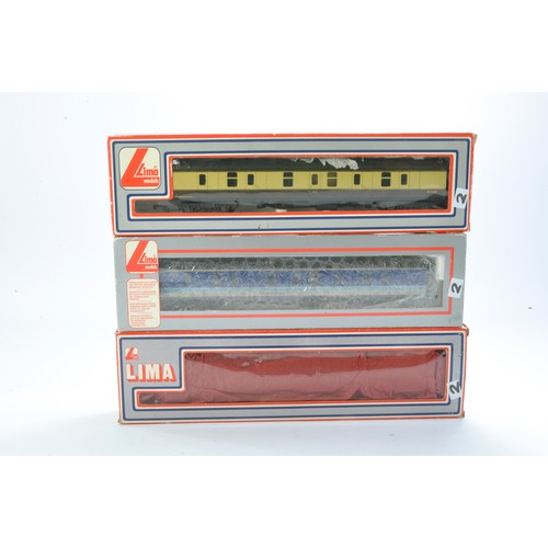 321 - Model Railway Comprising Lima No. 305396A3 Trans Pennine, 305312W MK1 Coach, 305345W BR MK 1. All lo... 