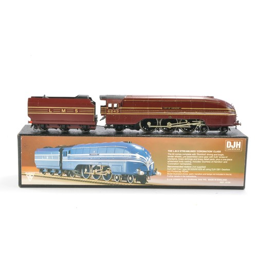 343 - Model Railway issue comprising DJH The L.M.S Streamlined Red Coronation Class Locomotive. Kit has be... 