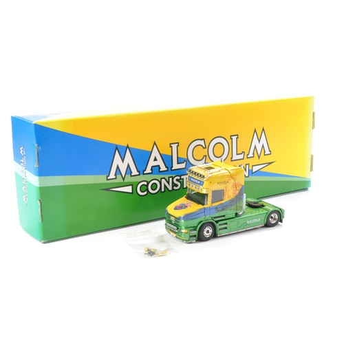 125 - Tekno Diecast Model Truck comprising No. 68081 Scania T Cab in the livery of Malcolm Construction. A... 