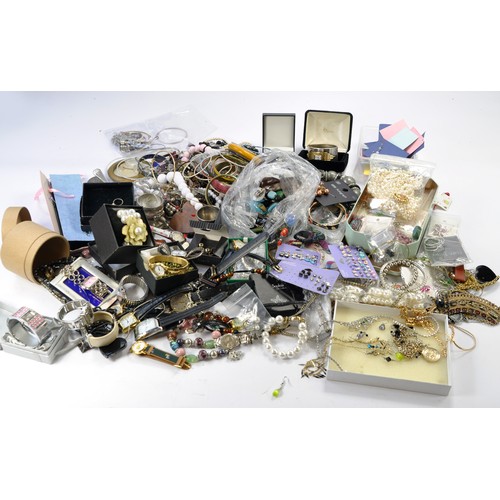 663 - A large collection of mostly used costume jewelry from various makers as shown. In addition a select... 