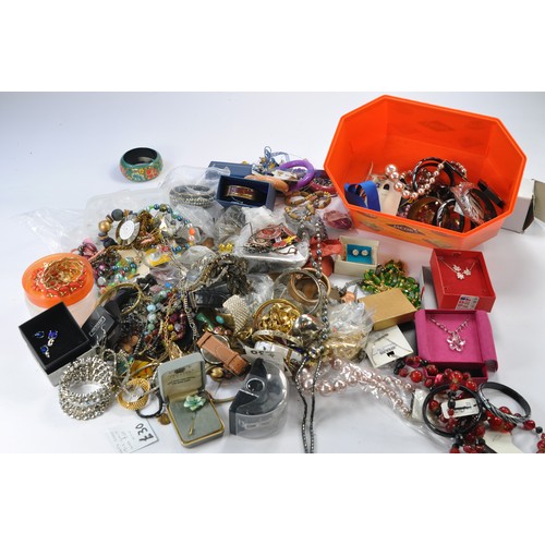 663 - A large collection of mostly used costume jewelry from various makers as shown. In addition a select... 