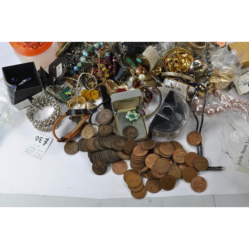 663 - A large collection of mostly used costume jewelry from various makers as shown. In addition a select... 