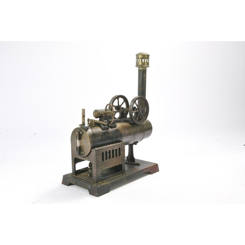 19B - An old horizontal stationary steam engine, German maker, Doll et Cie. In well used condition and lik... 