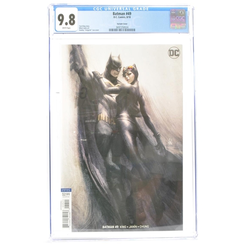 125 - Graded Comic Book Interest Comprising Batman #49 - DC Comics 8/18 - Variant Cover - CGC Grade 9.8 - ... 