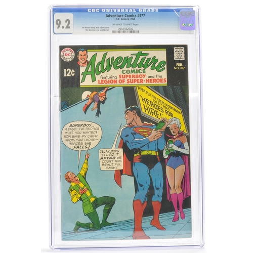 126 - Graded Comic Book Interest Comprising Adventure Comics #377 - DC Comics 2/69 - CGC Grade 9.2 - Off W... 