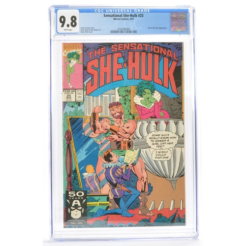 128 - Graded Comic Book Interest Comprising Sensational She-Hulk #25 - Marvel Comics 3/91 - CGC Grade 9.8 ... 