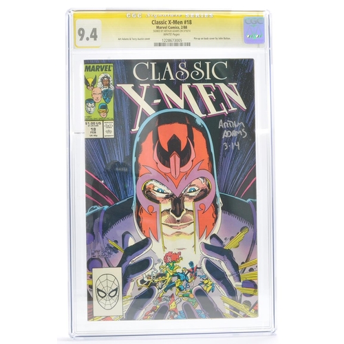 154 - Graded Comic Book Interest Comprising Classic X-Men #18 - Marvel Comics 2/88 - Signed by Arthur Adam... 