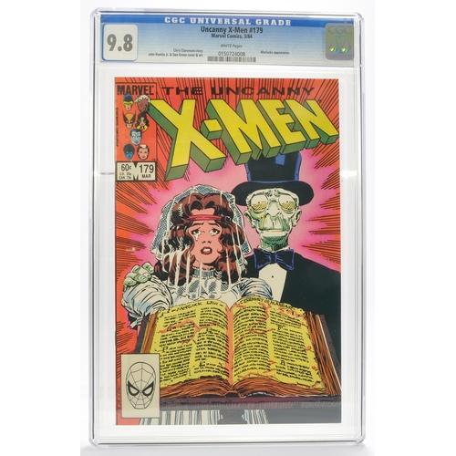 67 - Graded Comic Book Interest Comprising Uncanny X-Men #179 - Marvel Comics 3/84 -Chris Claremont story... 