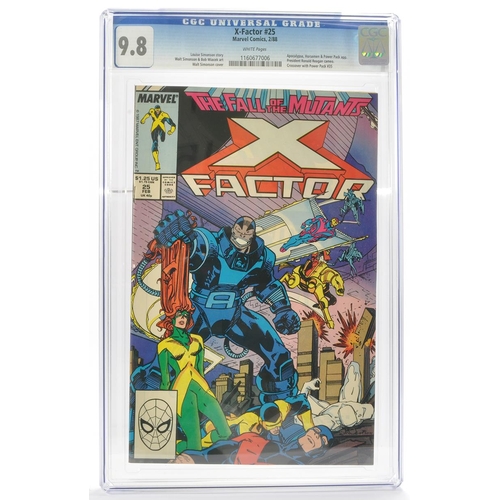 86 - Graded Comic Book Interest Comprising X-Factor #25 - Marvel Comics 2/88 - Louise Simonson story. Wal... 