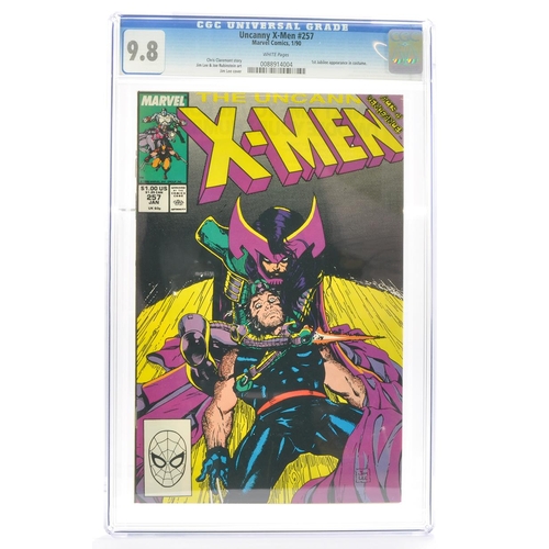 9 - Graded Comic Book Interest Comprising Uncanny X -Men #257 - Marvel Comics 1/90 - Chris Claremont Sto... 