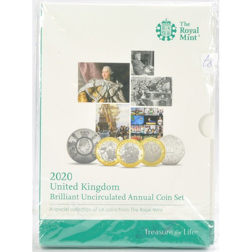 210 - The Royal Mint 2020 United Kingdom Brilliant Uncirculated Annual Coin Set.