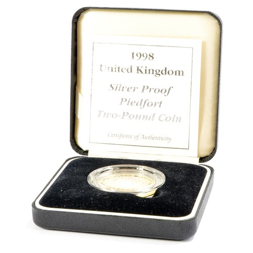 214 - Royal Mint 1998 United Kingdom Silver Proof Piedfort Two Pound Coin. Limited Edition.