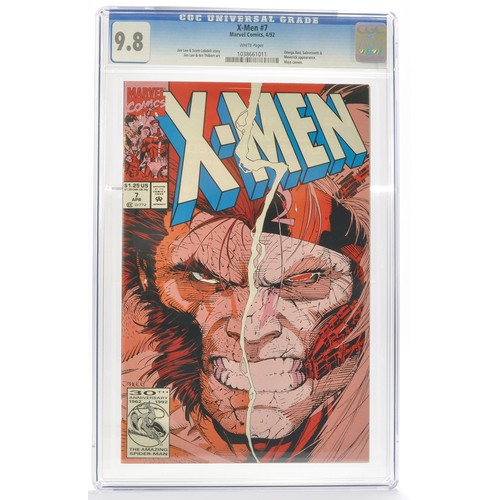 53 - Graded Comic Book Interest Comprising X-Men #7 - Marvel Comics 4/92 - Jim Lee & Scott Lobdell story ... 