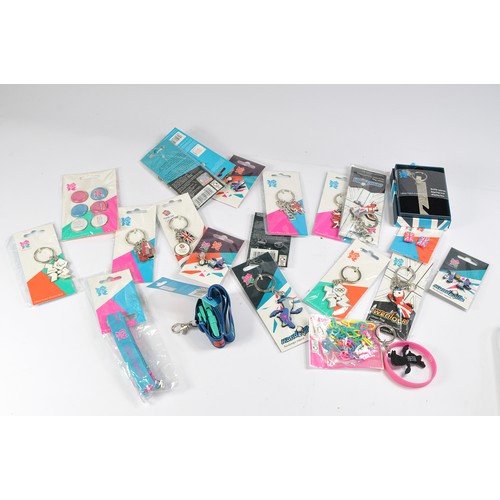 261 - London 2012 commemorative merchandise to include mostly keyrings but other items as shown.