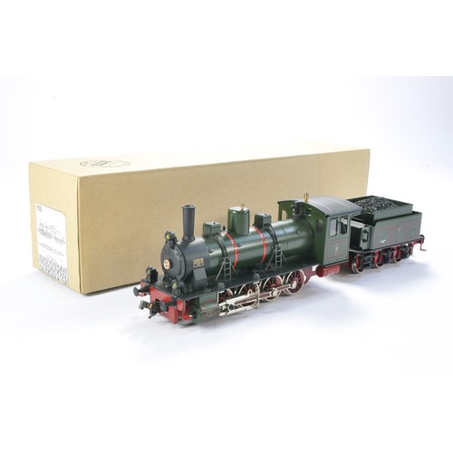 77 - ETS O Gauge Model Railway issue comprising no. 155 Prussian Dark Green 0-8-0 Locomotive and Tender. ... 