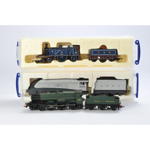 97 - Model Railway comprising Hornby no.R2610 Caledonian Single 4-2-2- Dean Single 4-2-2, R099 Class A4 4... 